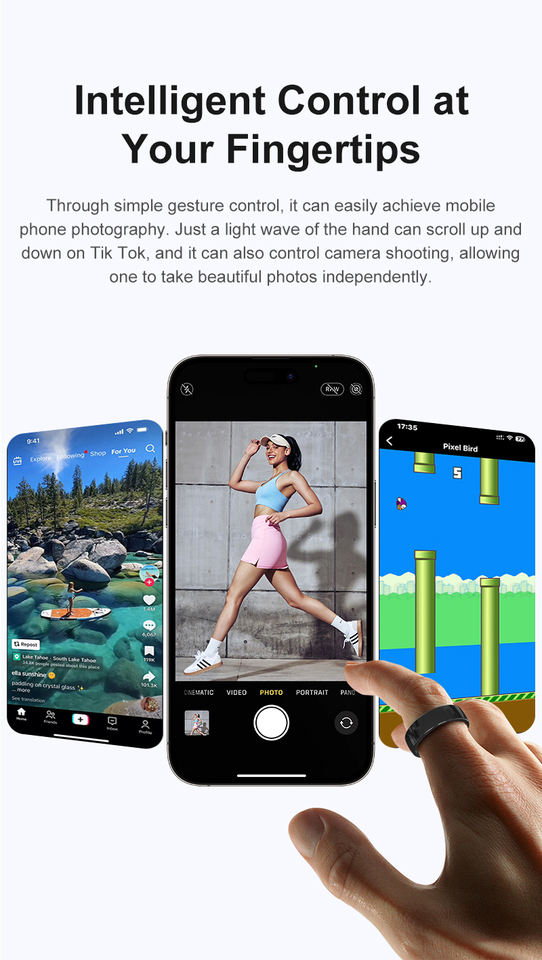 Elegant Health Tracking Smart Ring