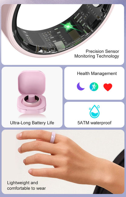 Elegant Health Tracking Smart Ring